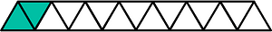 Teal-Green Triangles Fraction 2:15