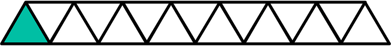 Teal-Green Triangles Fraction 1:15