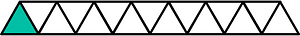 Teal-Green Triangles Fraction 1:15