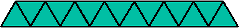 Teal-Green Triangles Fraction 15:15