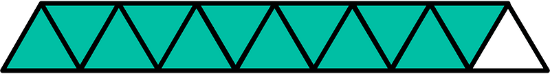 Teal-Green Triangles Fraction 12:13
