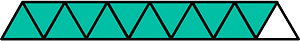 Teal-Green Triangles Fraction 12:13