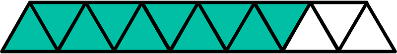 Teal-Green Triangles Fraction 10:13