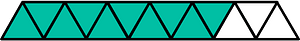 Teal-Green Triangles Fraction 10:13