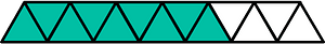 Teal-Green Triangles Fraction 9:13