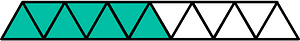 Teal-Green Triangles Fraction 7:13