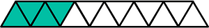 Teal-Green Triangles Fraction 4:13