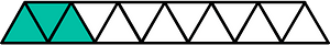 Teal-Green Triangles Fraction 3:13
