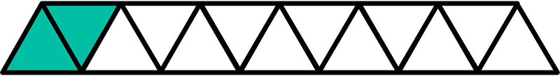 Teal-Green Triangles Fraction 2:13