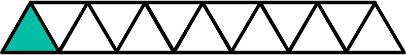 Teal-Green Triangles Fraction 1:13