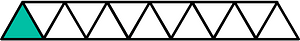 Teal-Green Triangles Fraction 1:13