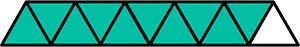 Teal-Green Triangles Fraction 10:11