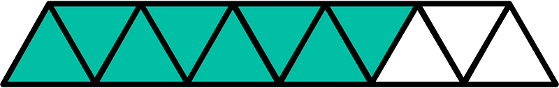 Teal-Green Triangles Fraction 8:11
