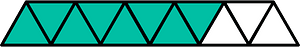 Teal-Green Triangles Fraction 8:11