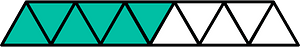 Teal-Green Triangles Fraction 6:11