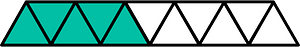 Teal-Green Triangles Fraction 5:11