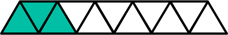Teal-Green Triangles Fraction 3:11