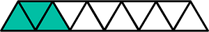 Teal-Green Triangles Fraction 3:11