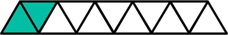 Teal-Green Triangles Fraction 2:11