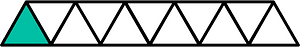 Teal-Green Triangles Fraction 1:11
