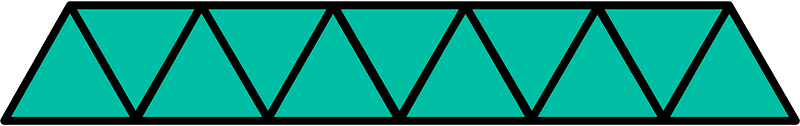 Teal-Green Triangles Fraction 11:11