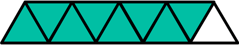 Teal-Green Triangles Fraction 8:9