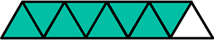 Teal-Green Triangles Fraction 8:9