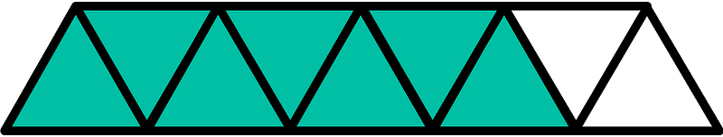 Teal-Green Triangles Fraction 7:9