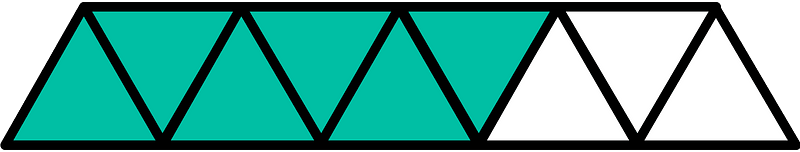 Teal-Green Triangles Fraction 6:9