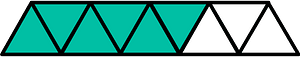 Teal-Green Triangles Fraction 6:9