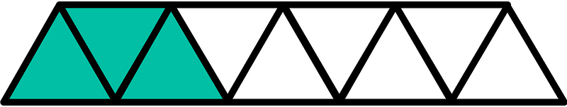 Teal-Green Triangles Fraction 3:9