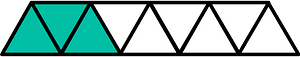 Teal-Green Triangles Fraction 3:9