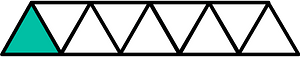Teal-Green Triangles Fraction 1:9