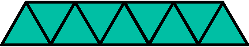 Teal-Green Triangles Fraction 9:9
