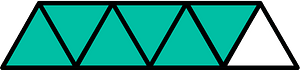 Teal-Green Triangles Fraction 6:7