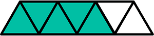 Teal-Green Triangles Fraction 5:7