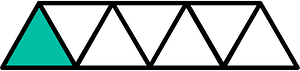 Teal-Green Triangles Fraction 1:7