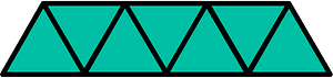 Teal-Green Triangles Fraction 7:7