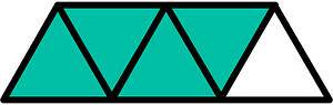Teal-Green Triangles Fraction 4:5