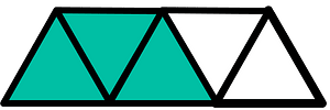 Teal-Green Triangles Fraction 3:5