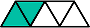 Teal-Green Triangles Fraction 2:5