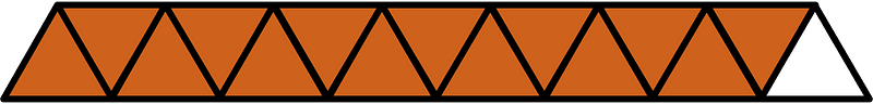 Orange-Brown Triangles Fraction 14:15