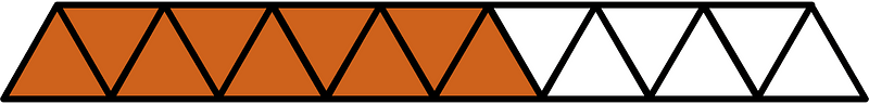 Orange-Brown Triangles Fraction 9:15