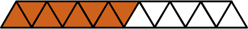 Orange-Brown Triangles Fraction 8:15