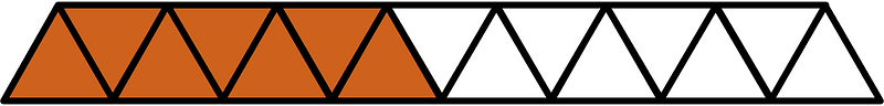 Orange-Brown Triangles Fraction 7:15