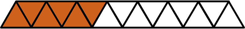 Orange-Brown Triangles Fraction 6:15