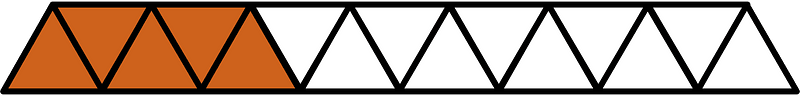 Orange-Brown Triangles Fraction 5:15