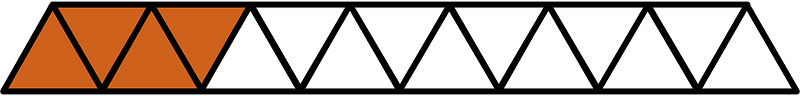 Orange-Brown Triangles Fraction 4:15
