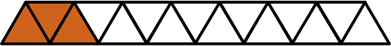 Orange-Brown Triangles Fraction 3:15