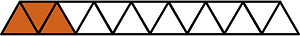Orange-Brown Triangles Fraction 3:15